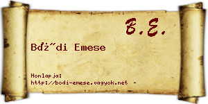 Bódi Emese névjegykártya